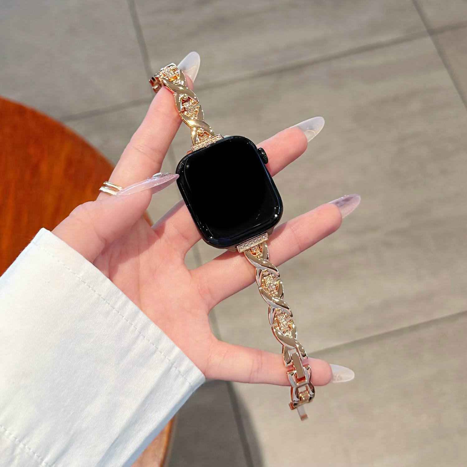 New Luxury shining intersection metal Strap For Apple Watch band women 40mm 41mm 38mm 42mm 44mm 45mm 46mm starp 38mm40mm41mm розового золота
New Luxury shining intersection metal Strap For Apple Watch band women 40mm 41mm 38mm 42mm 44mm 45mm 46mm starp 38mm40mm41mm розового золота
