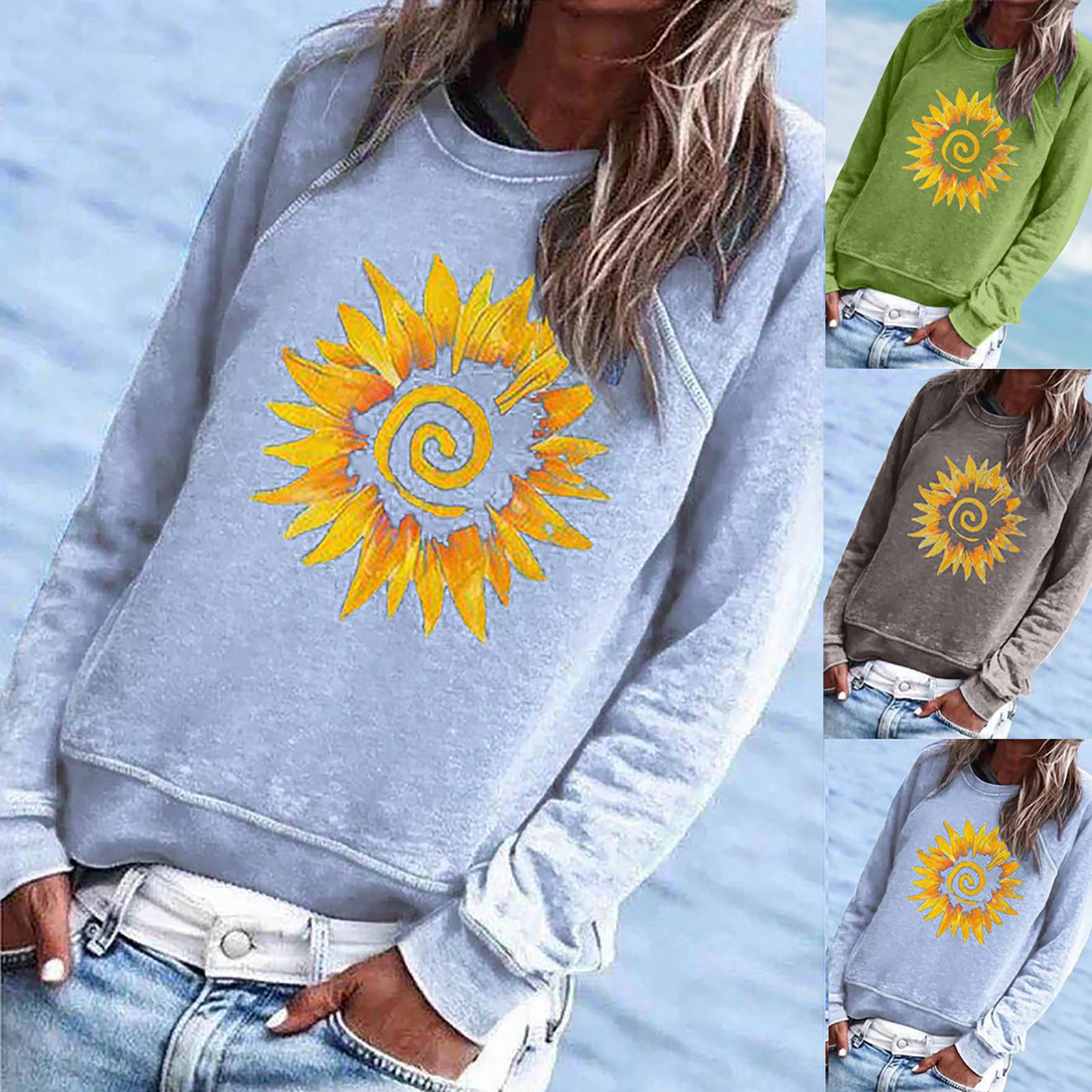 Women Printing Long Sleeve Tops Loose Pullover Sweatshirt Casual Blouse 
Women Printing Long Sleeve Tops Loose Pullover Sweatshirt Casual Blouse