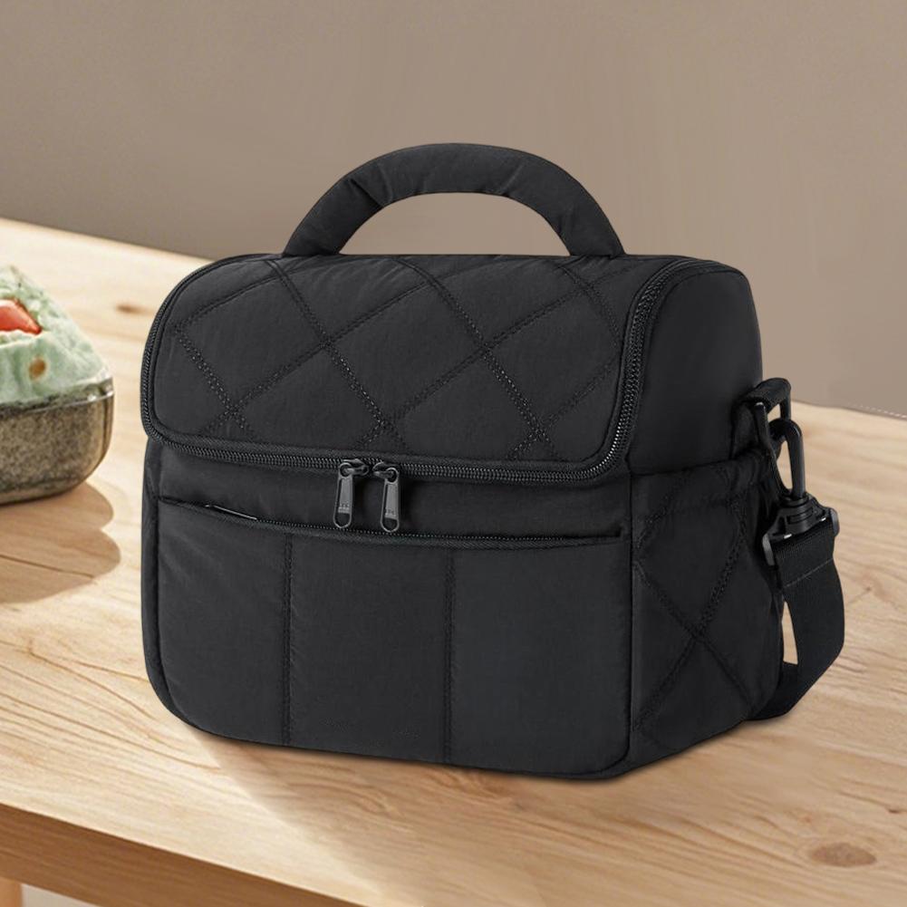 Insulated Portable Crossbody Lunch Bag for Women Ladies Puffy Padded Lunch Tote Reusable Food Thermal for Work Picnic Travel чёрный
Insulated Portable Crossbody Lunch Bag for Women Ladies Puffy Padded Lunch Tote Reusable Food Thermal for Work Picnic Travel чёрный