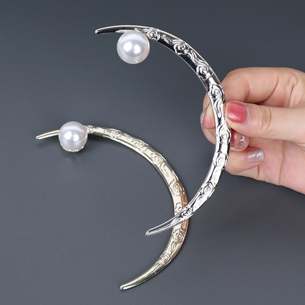 Women Ancient Style Moon Semicircle Shaped Hair Sticks Silver Alloy Hair Ornament Pearl Hair Forks
Women Ancient Style Moon Semicircle Shaped Hair Sticks Silver Alloy Hair Ornament Pearl Hair Forks