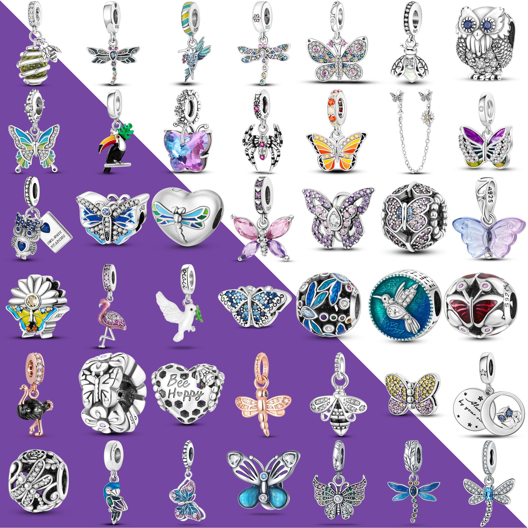 New 925 Sterling Silver Dangle Charm Beads Insect Birds Butterfly Fit Original Bracelet DIY For Pendant Necklace Making
New 925 Sterling Silver Dangle Charm Beads Insect Birds Butterfly Fit Original Bracelet DIY For Pendant Necklace Making