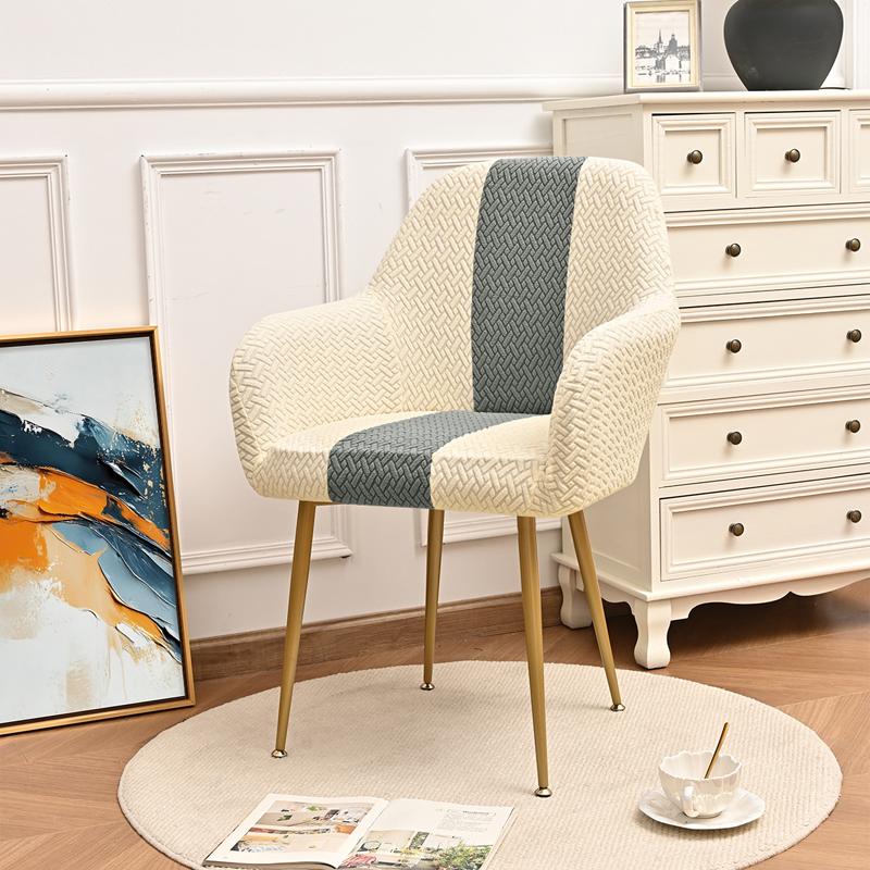 New Curved Chair Cover Elastic Jacquard T-shaped Striped Color-Blocked Dustproof High Armrest Irregular Shape Dining Chair Cover
New Curved Chair Cover Elastic Jacquard T-shaped Striped Color-Blocked Dustproof High Armrest Irregular Shape Dining Chair Cover