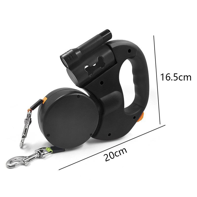 Dual Dog Retractable Leash 360° Rotating Double Leash with Flashlight Poop Bag Holder,Hands-Free Walking Accessory for Small Dog чорний
Dual Dog Retractable Leash 360° Rotating Double Leash with Flashlight Poop Bag Holder,Hands-Free Walking Accessory for Small Dog чорний