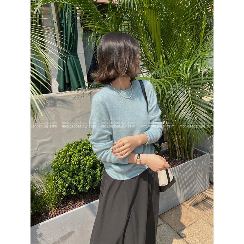 Gentle wind pink raccoon fleece sweater women s autumn and winter round neck wear loose lazy pullover bottoming knitted sweater top One Size світло-синій колір
Gentle wind pink raccoon fleece sweater women s autumn and winter round neck wear loose lazy pullover bottoming knitted sweater top One Size світло-синій колір