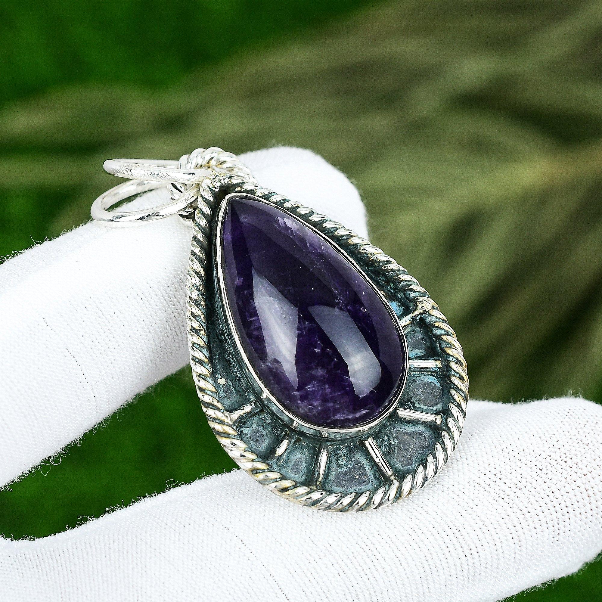 Natural Star Amethyst Gemstone Pendant 925 Sterling Silver Jewelry For Women
Natural Star Amethyst Gemstone Pendant 925 Sterling Silver Jewelry For Women