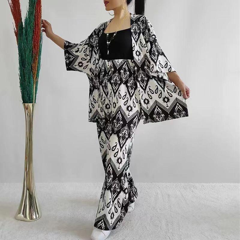 GMXIA Women s Summer Loose, Large-sized Printed Mid-sleeved Shirt, Wide-leg Pants, Casual Suit for Women XXL чёрный
GMXIA Women s Summer Loose, Large-sized Printed Mid-sleeved Shirt, Wide-leg Pants, Casual Suit for Women XXL чёрный