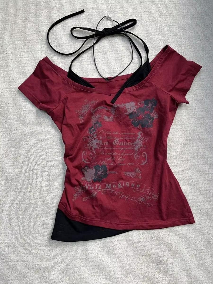 Літні повсякденні жіночі футболки в стилі гранж у стилі печворк Y2k кроп-топ субкультурні футболки шикарні вінтажні Harajuku футболки з V-подібним вирізом без спинки для жінок M
Літні повсякденні жіночі футболки в стилі гранж у стилі печворк Y2k кроп-топ субкультурні футболки шикарні вінтажні Harajuku футболки з V-подібним вирізом без спинки для жінок M