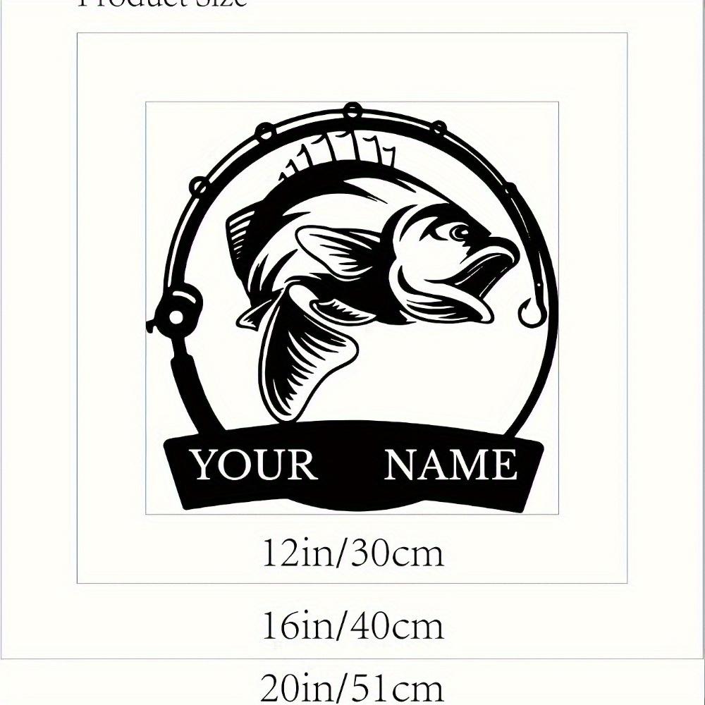 Unique Personalized Bass Fishing Metal Wall Art with Fish Rod Design Reusable Monogram Angler Gift for Man Cave 30cm
Unique Personalized Bass Fishing Metal Wall Art with Fish Rod Design Reusable Monogram Angler Gift for Man Cave 30cm