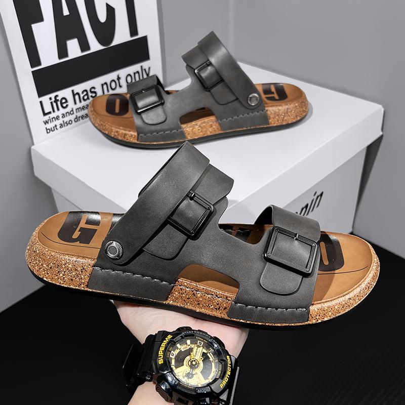 Fashion Black Genuine Leather Cork Sandals Men s Retro Summer Sports Shoes Casual Beach Sandals Fashionable and Novel 39 серый
Fashion Black Genuine Leather Cork Sandals Men s Retro Summer Sports Shoes Casual Beach Sandals Fashionable and Novel 39 серый