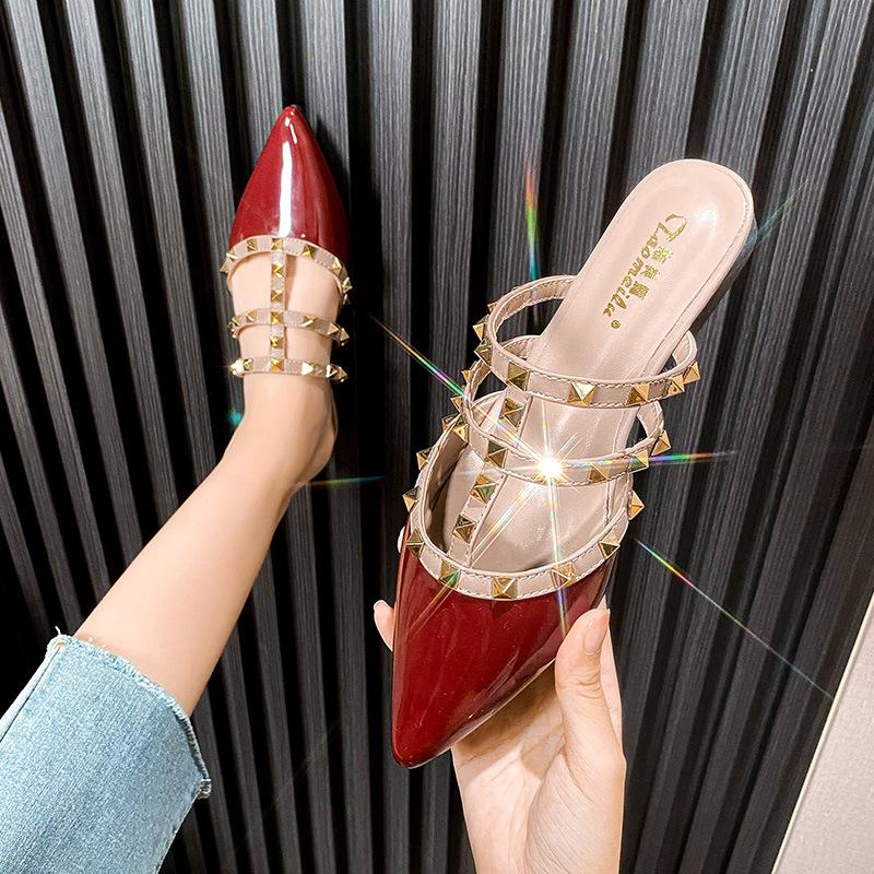 Large size flat-soled sandals women s summer 414243 bag head half-drag temperament women s shoes rivet pointed slippers outer rivet shoes 33 бордовий
Large size flat-soled sandals women s summer 414243 bag head half-drag temperament women s shoes rivet pointed slippers outer rivet shoes 33 бордовий