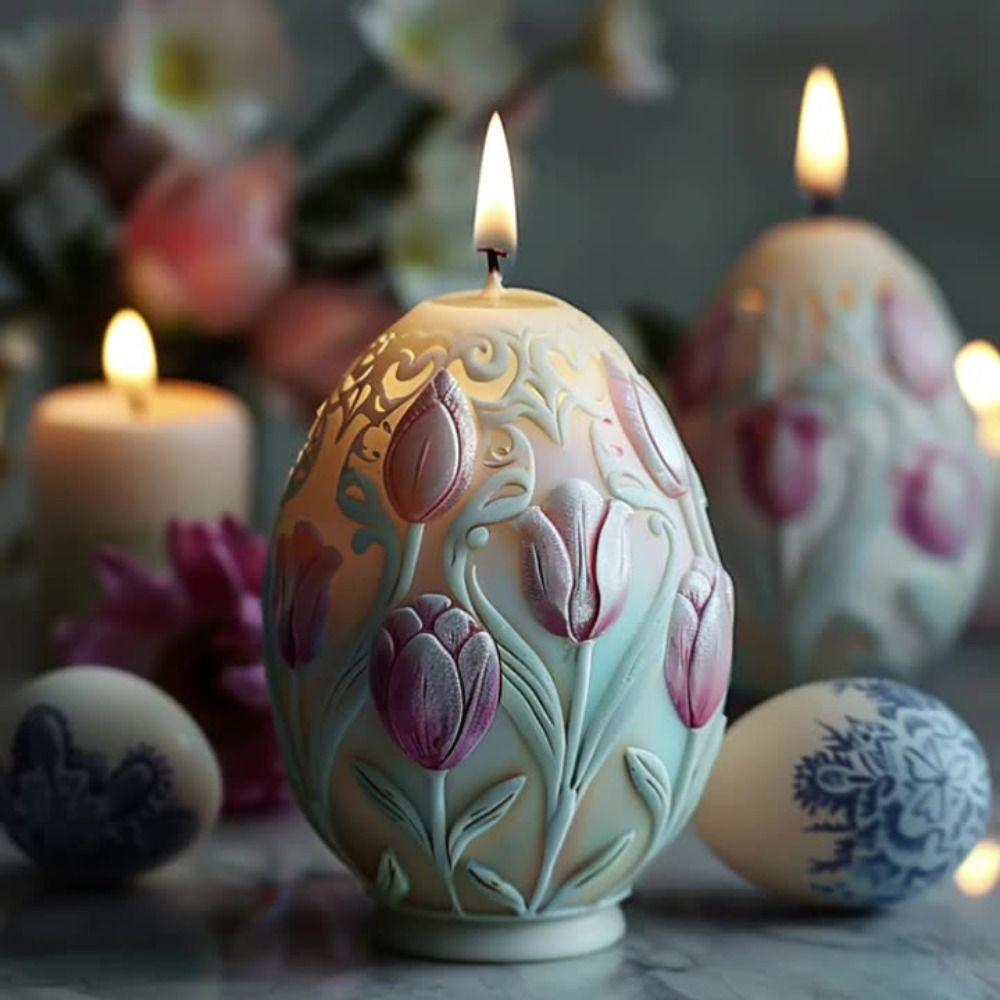 Rose Candle Mold Tulip Pattern Soap Mould Gypsum Relief Flower Easter Egg Mold Candle Making Style C
Rose Candle Mold Tulip Pattern Soap Mould Gypsum Relief Flower Easter Egg Mold Candle Making Style C