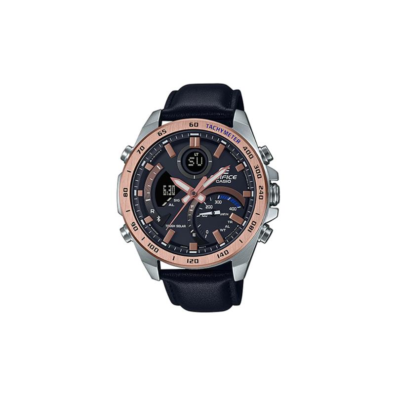 Casio EDIFICE 100 meters waterproof, solar quartz movement, leather strap, Japanese and Korean watch, men s watch, black dial ECB-900GL-1B чорний
Casio EDIFICE 100 meters waterproof, solar quartz movement, leather strap, Japanese and Korean watch, men s watch, black dial ECB-900GL-1B чорний