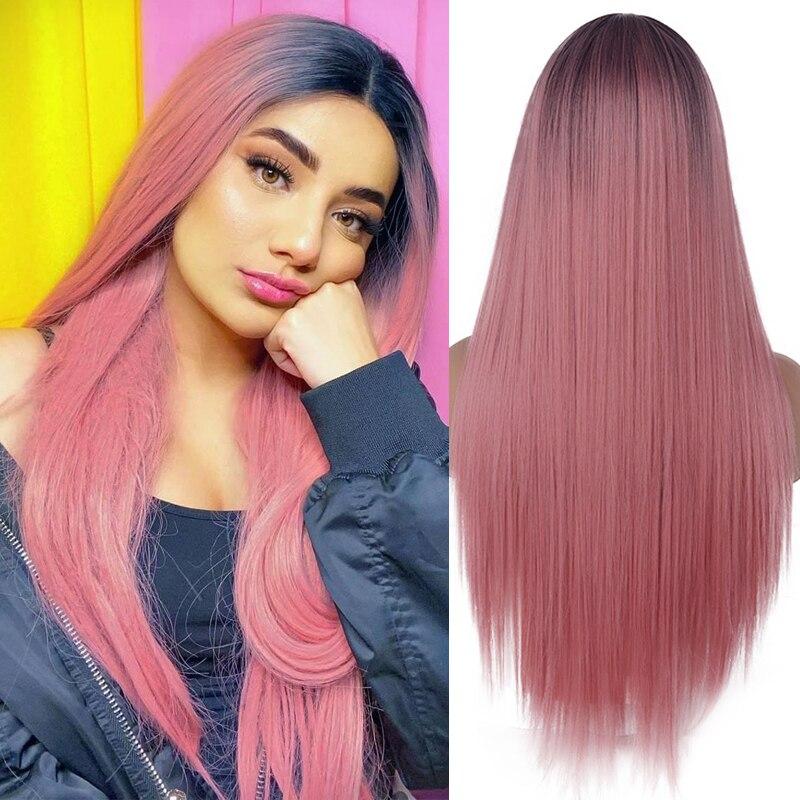 MISS WIG Длинные прямые синтетические парики Ombre Черный Розовый парик для женщин Косплей Натуральный парик средней части волос Высокотемпературное волокно
MISS WIG Длинные прямые синтетические парики Ombre Черный Розовый парик для женщин Косплей Натуральный парик средней части волос Высокотемпературное волокно