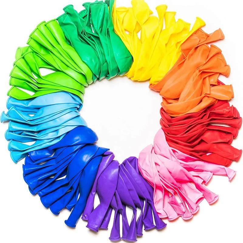 Balloons Rainbow Set (100 Pack) 12 Inches Assorted Bright Colors Made With Strong Multicolored Latex For Helium Or Air Use 12INCH
Balloons Rainbow Set (100 Pack) 12 Inches Assorted Bright Colors Made With Strong Multicolored Latex For Helium Or Air Use 12INCH
