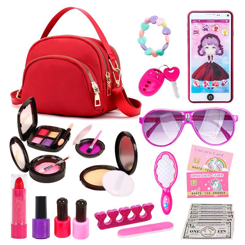 Маленькая девочка Симуляция Детская косметика Сумочка Игровой набор Играть в домик
Маленькая девочка Симуляция Детская косметика Сумочка Игровой набор Играть в домик