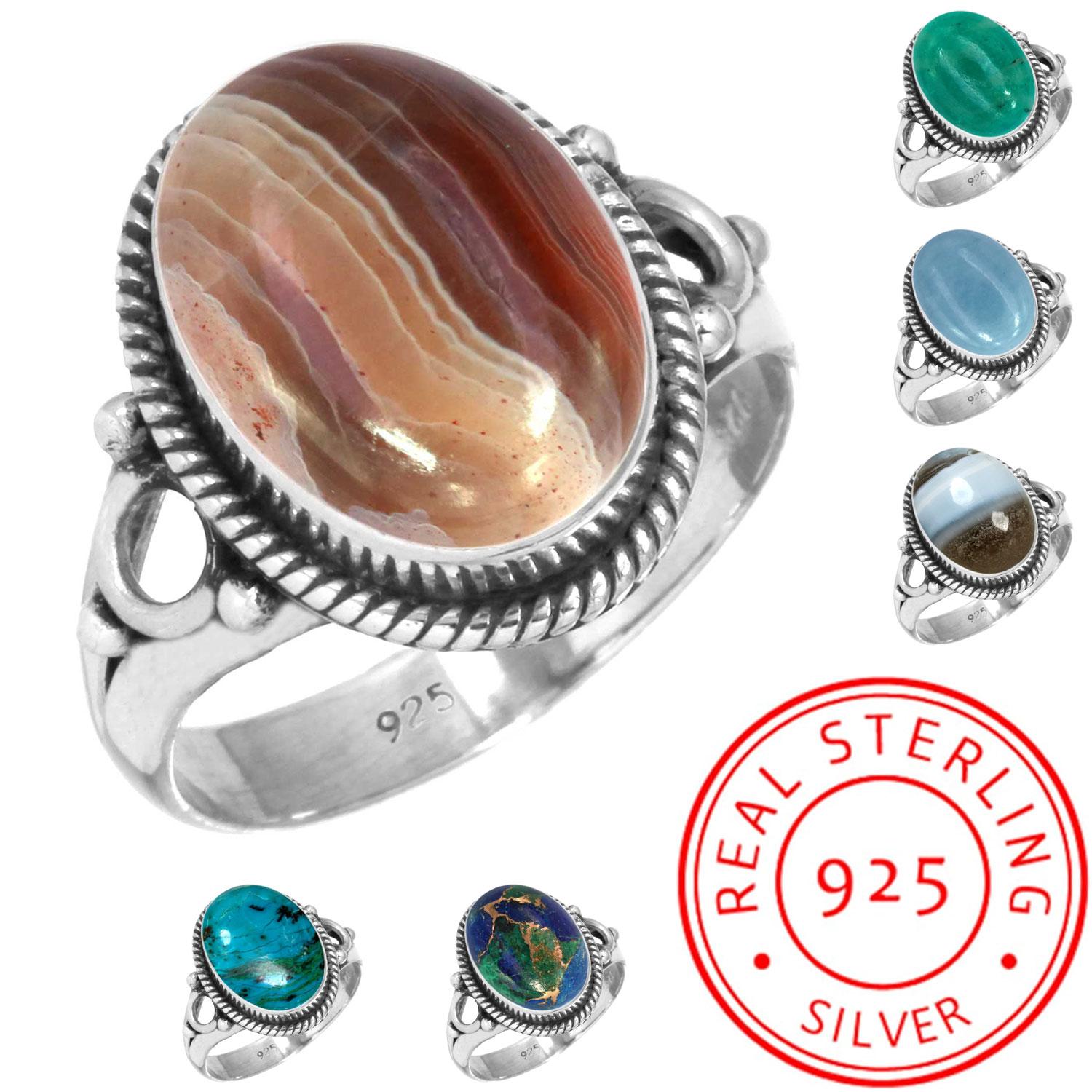 925 Sterling Silver Ring Women Gemstone Handmade Jewelry Christmas Gift Amazonite Angelite Blue Opal Botswana Agate Mohave Azurite Chrysocolla 12.5
925 Sterling Silver Ring Women Gemstone Handmade Jewelry Christmas Gift Amazonite Angelite Blue Opal Botswana Agate Mohave Azurite Chrysocolla 12.5