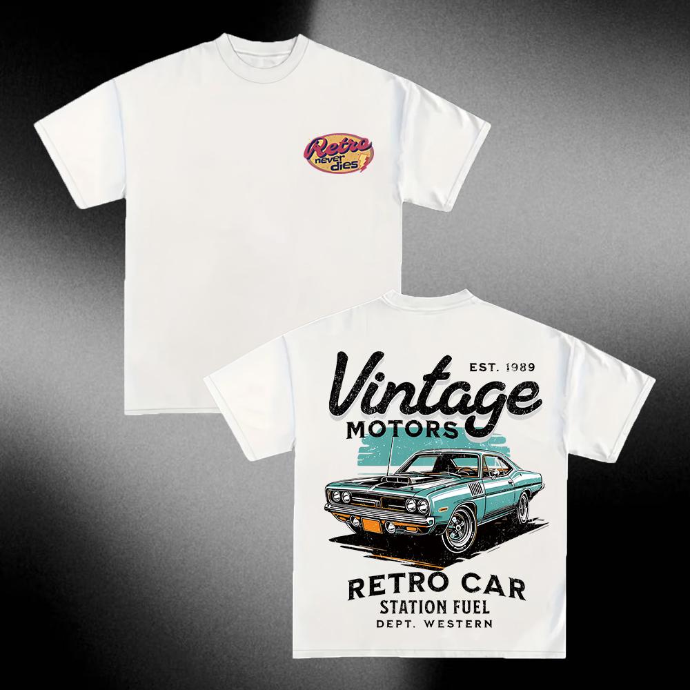 Vintage Motors Retro Car T Shirt Men 100 Cotton Oversized Tshirt American Streetwear Old School Car Print Summer Casual Tee 4XL
Vintage Motors Retro Car T Shirt Men 100 Cotton Oversized Tshirt American Streetwear Old School Car Print Summer Casual Tee 4XL