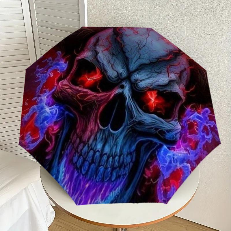 1pc Flaming Skull Artwork Umbrella with Plastic Handle,Suitable for All Seasons Home Travel Outdoor UmbrellaDD141
1pc Flaming Skull Artwork Umbrella with Plastic Handle,Suitable for All Seasons Home Travel Outdoor UmbrellaDD141