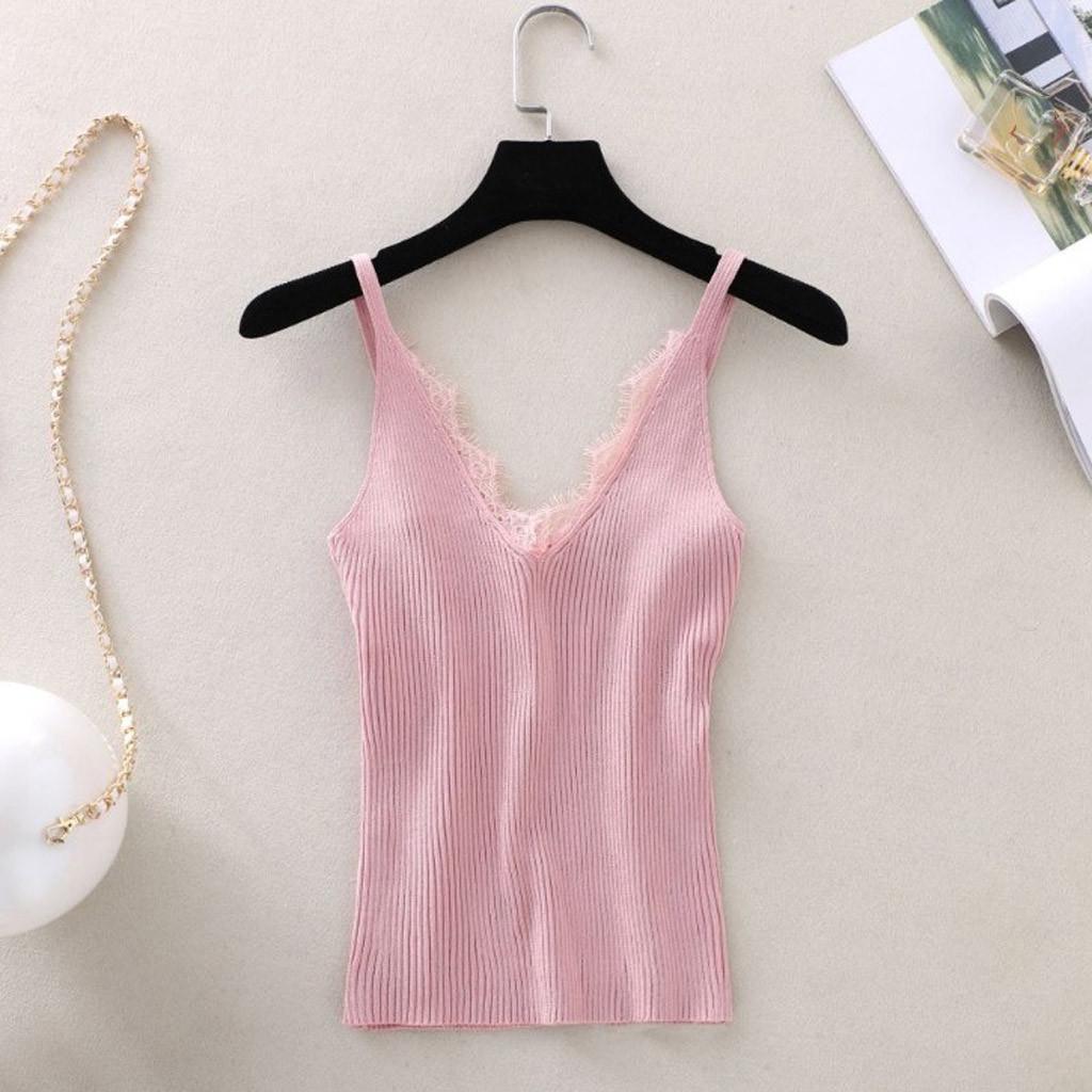 Fashion Women Sleeveless Knitting Vest V-Neck Ladies Lace Tank Tops One Size рожевий
Fashion Women Sleeveless Knitting Vest V-Neck Ladies Lace Tank Tops One Size рожевий