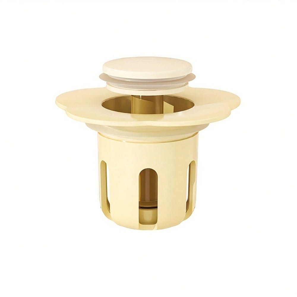 A Pop-Up Bathroom Sink Stopper With A Stylish Flower Design, Featuring A Press Mechanism To Prevent Clogs And Odors Yellow
A Pop-Up Bathroom Sink Stopper With A Stylish Flower Design, Featuring A Press Mechanism To Prevent Clogs And Odors Yellow