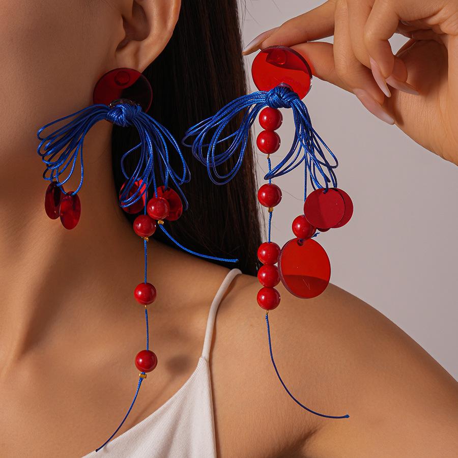 Модные серьги-подвески для женщин красный
Модные серьги-подвески для женщин красный