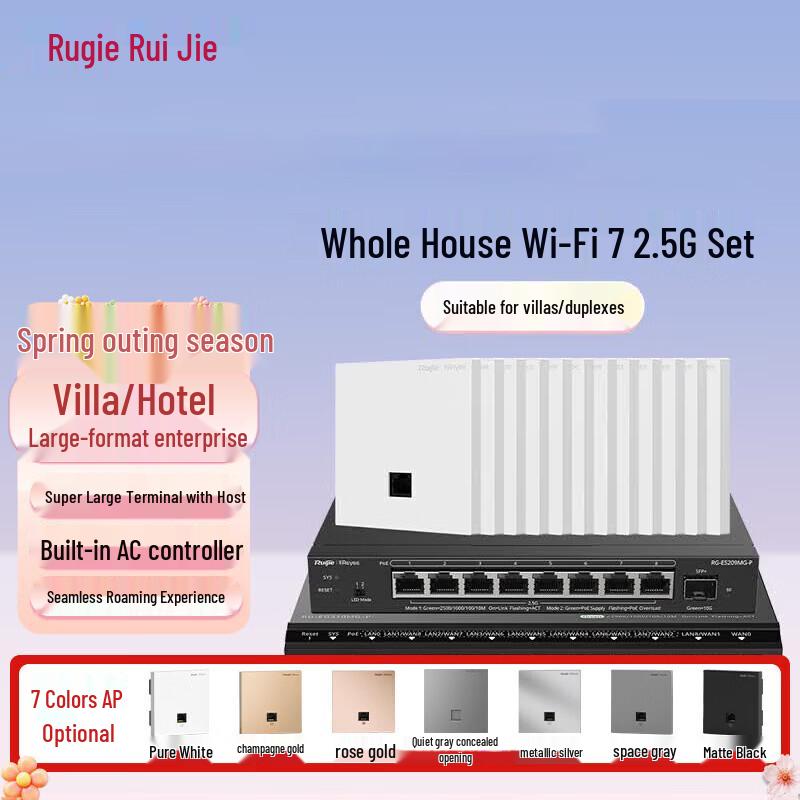 Ruijie Networks WiFi 7 3600M Whole Home AP Kit (CN version)
Ruijie Networks WiFi 7 3600M Whole Home AP Kit (CN version)