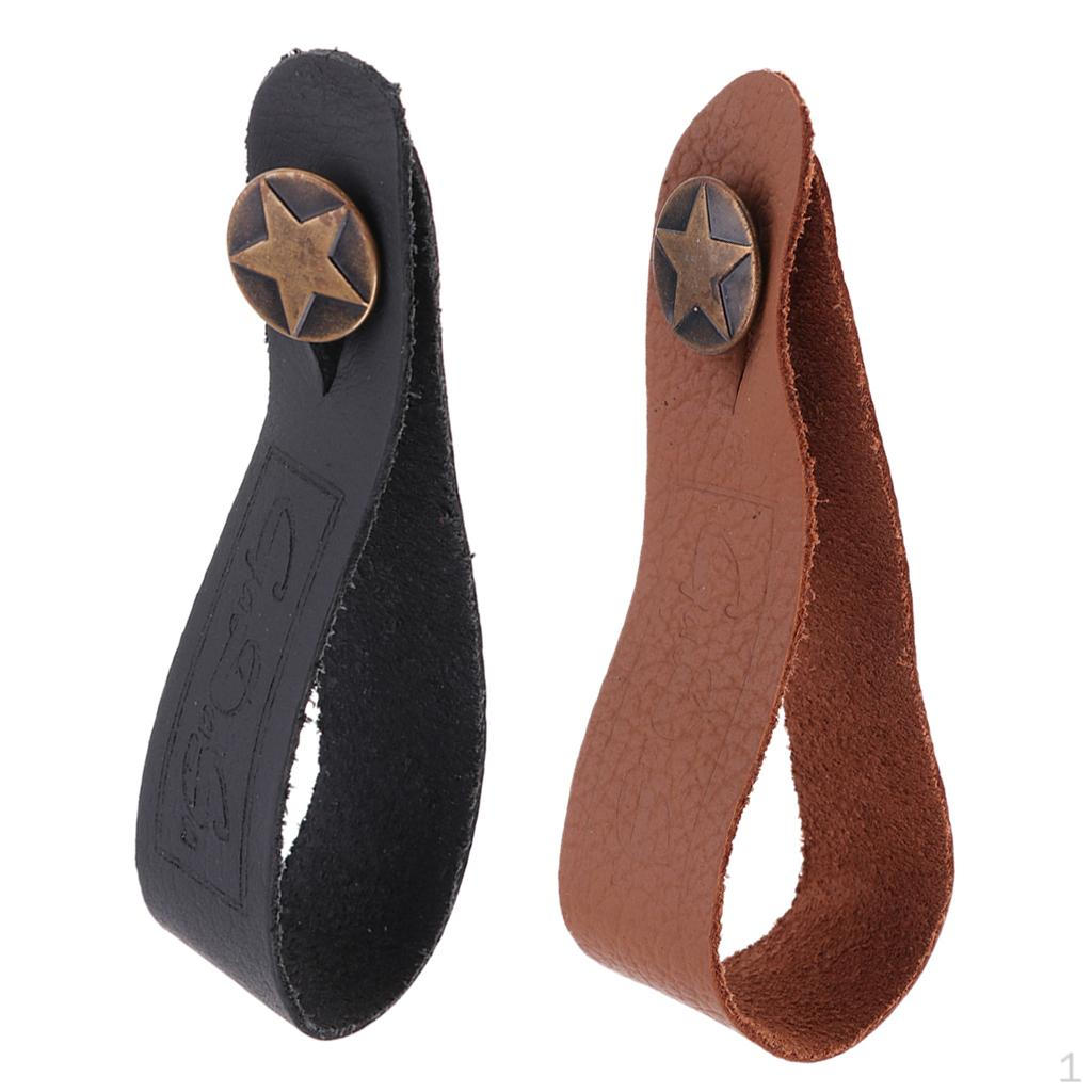 2pcs Leather Guitar Ukulele Strap Hook Button for Acoustic Folk Guitar, Black/Brown
2pcs Leather Guitar Ukulele Strap Hook Button for Acoustic Folk Guitar, Black/Brown