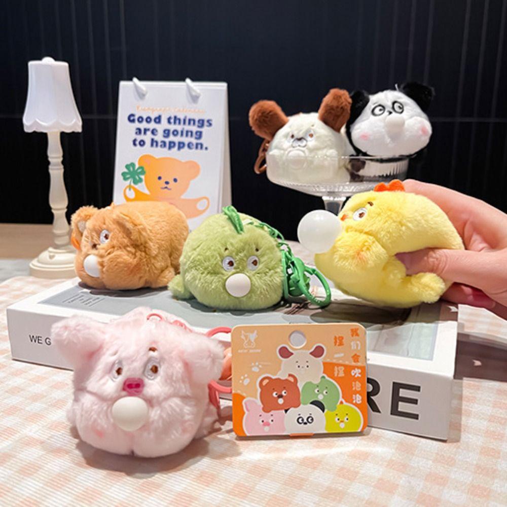 Cartoon Animal Plush Pendant Blowing Bubble Animal Plush Keychain Plush Cat Pendant Kids
Cartoon Animal Plush Pendant Blowing Bubble Animal Plush Keychain Plush Cat Pendant Kids