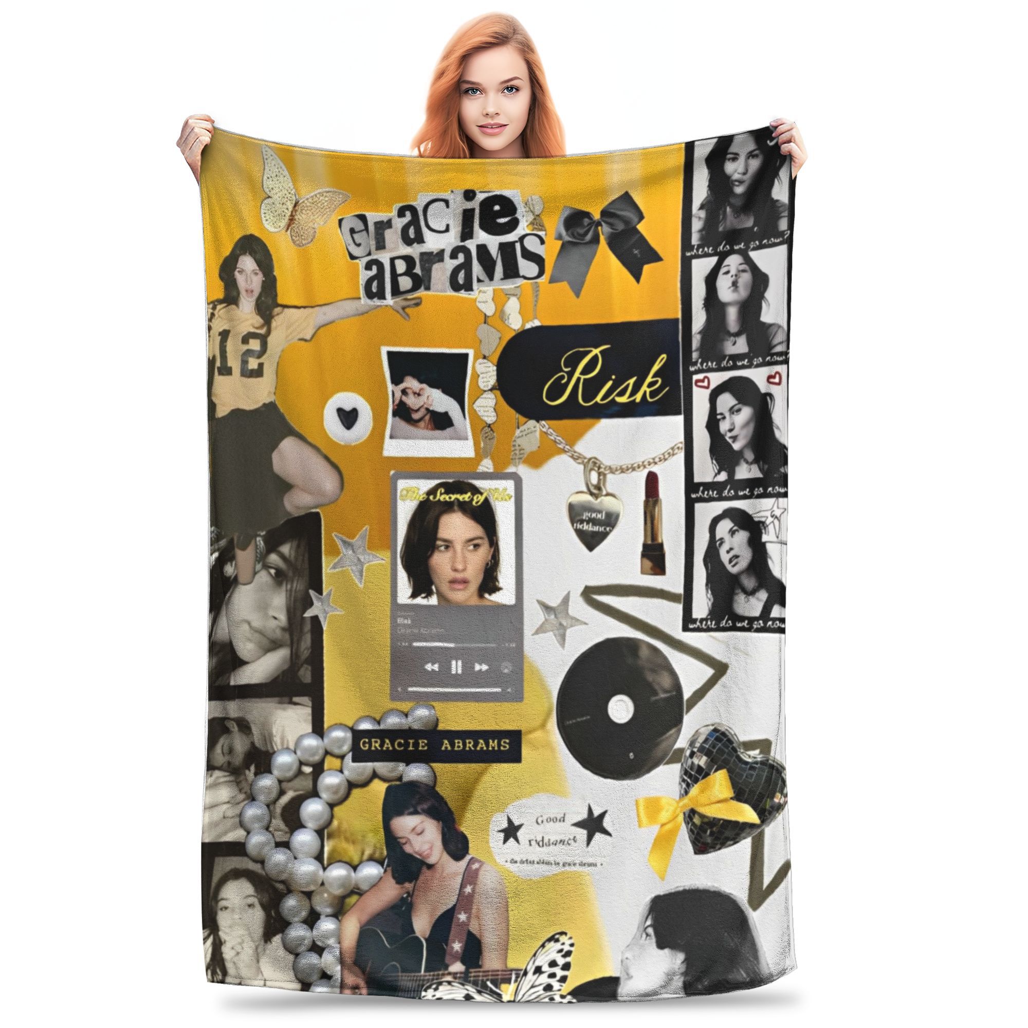 Gracie Abrams The Secret Of Us Album Blanket Cozy Soft Throw Blankets for Bed 50x60 Inch Multiple Sizes Rug Piece 75x90cm
Gracie Abrams The Secret Of Us Album Blanket Cozy Soft Throw Blankets for Bed 50x60 Inch Multiple Sizes Rug Piece 75x90cm