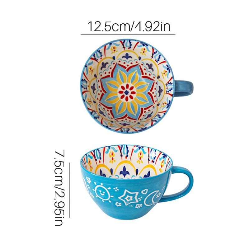 Large Capacity Bohemian Ceramic Mug for Morning Tea Coffee Milk Microwave Safe Thoughtful Gift for Colleagues Teachers 400ML
Large Capacity Bohemian Ceramic Mug for Morning Tea Coffee Milk Microwave Safe Thoughtful Gift for Colleagues Teachers 400ML
