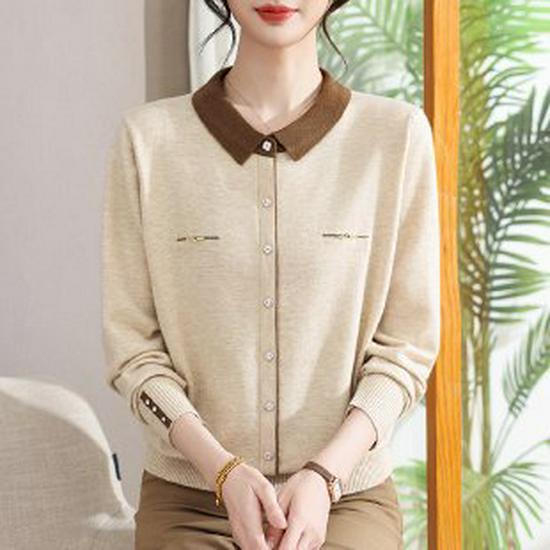 Stylish 50-Year-Old Women s Knitted Lapel Sweater for Spring and Autumn 2XL бежевий
Stylish 50-Year-Old Women s Knitted Lapel Sweater for Spring and Autumn 2XL бежевий