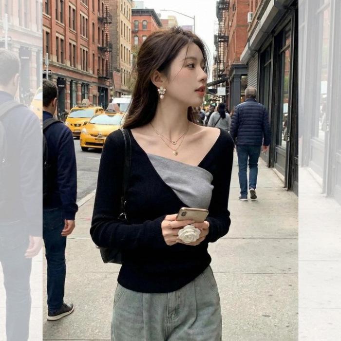 Women s Black Irregular Cross-Knit Base Layer Top for Autumn/Winter - High-End Feel Medium чёрный
Women s Black Irregular Cross-Knit Base Layer Top for Autumn/Winter - High-End Feel Medium чёрный
