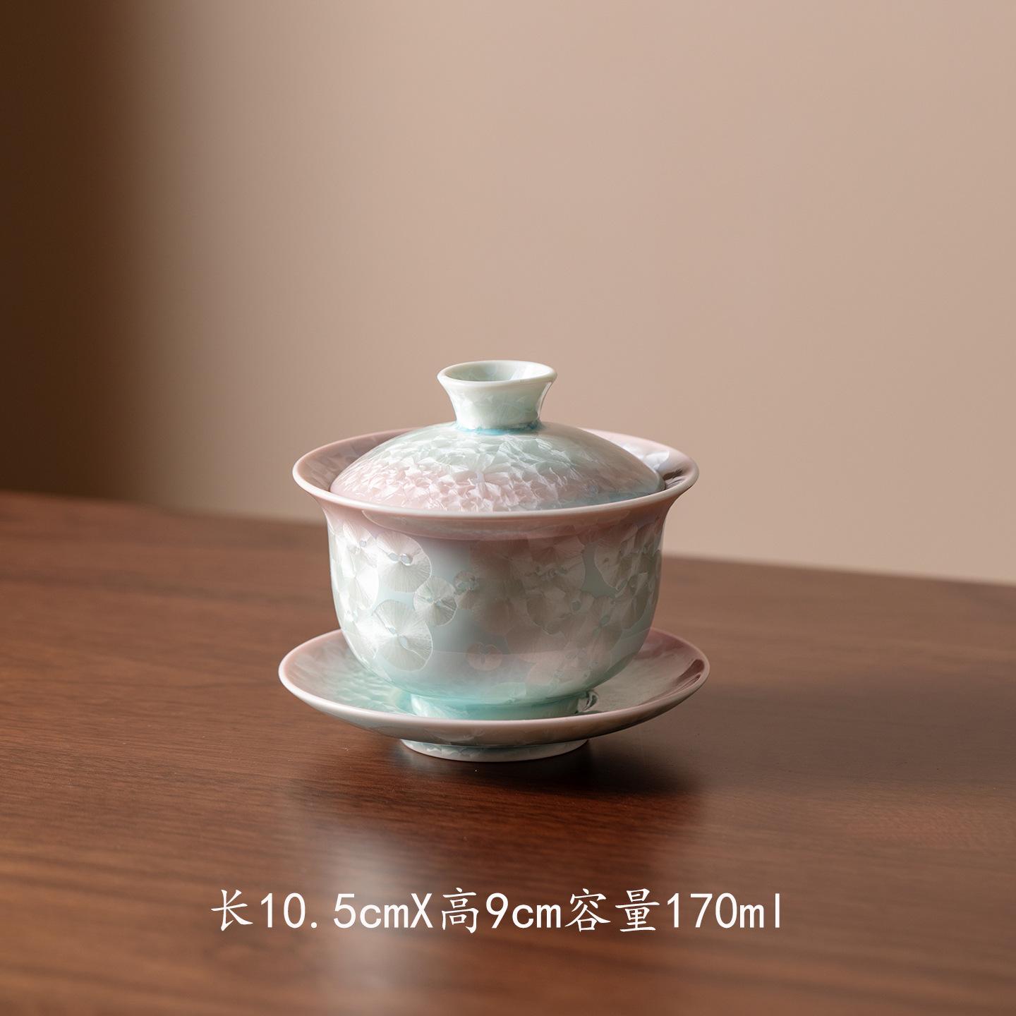 170ml Crystalline Glaze Cyan Pink Gaiwan Retro Tea Tureen Tea Bowl With Lid Kit Tea Maker Cover Bowl Drinkware Accessories Gift
170ml Crystalline Glaze Cyan Pink Gaiwan Retro Tea Tureen Tea Bowl With Lid Kit Tea Maker Cover Bowl Drinkware Accessories Gift