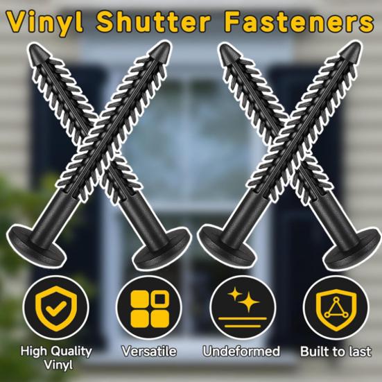 18/36/50Pcs Vinyl Shutter Fasteners Shutter Spikes UV Resistant Simple Installation Universal Window Shutter Screws Window Panel Pins 18pcs
18/36/50Pcs Vinyl Shutter Fasteners Shutter Spikes UV Resistant Simple Installation Universal Window Shutter Screws Window Panel Pins 18pcs