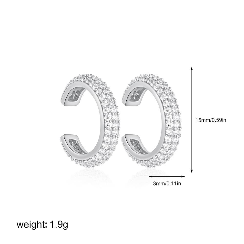 1pcs Delicate CZ Zircon Double Layer C-shape Chunky Cuff Earrings Stainless Steel No Piercing Cartilage Ear Clip Luxury Jewelry
1pcs Delicate CZ Zircon Double Layer C-shape Chunky Cuff Earrings Stainless Steel No Piercing Cartilage Ear Clip Luxury Jewelry