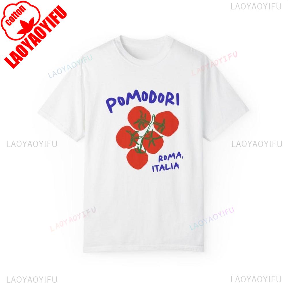 Pomodori Tee Tomato Pattern Shirt Italian Summer Shirt Classical RoUnisex Style Italian Upperwear Contemporary European Summer Tops S
Pomodori Tee Tomato Pattern Shirt Italian Summer Shirt Classical RoUnisex Style Italian Upperwear Contemporary European Summer Tops S