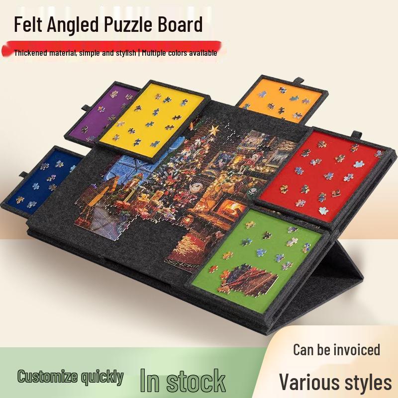 Foldable 6-Drawer Felt Puzzle Sorting Table for Kids Light Gray; 1000-piece puzzle board
Foldable 6-Drawer Felt Puzzle Sorting Table for Kids Light Gray; 1000-piece puzzle board