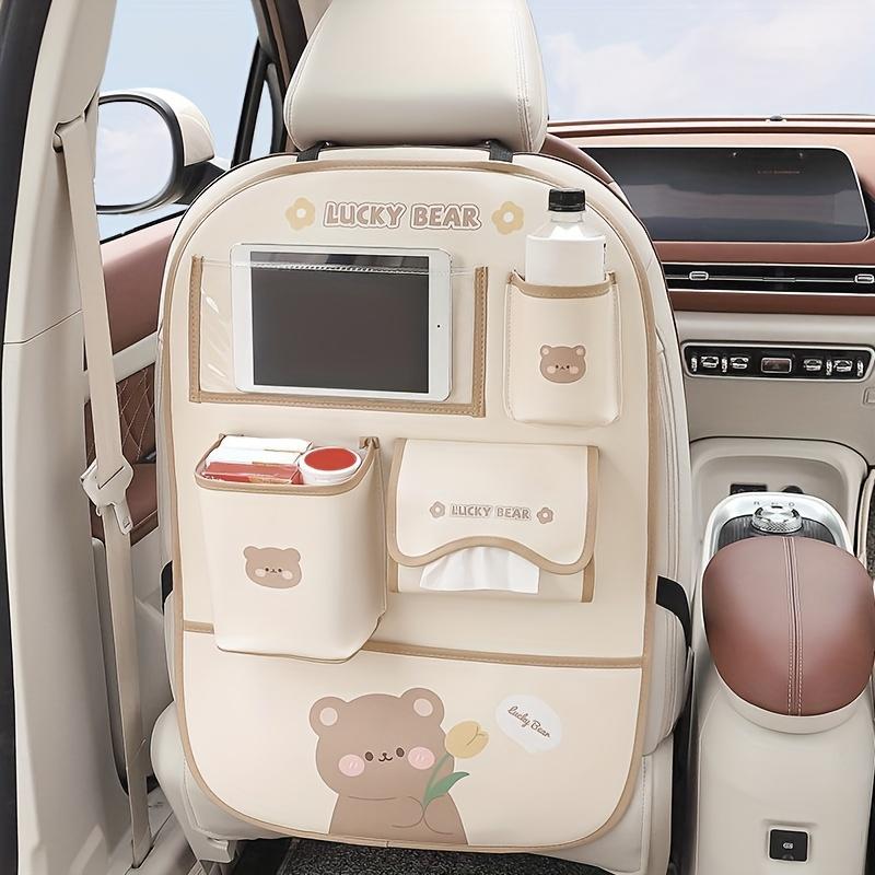 Cute Bear & Rabbit Car Seat Organizer with multi-pocket, tissue box, cup holder and phone slot, ideal cartoon back seat car accessories. Little Bear
Cute Bear & Rabbit Car Seat Organizer with multi-pocket, tissue box, cup holder and phone slot, ideal cartoon back seat car accessories. Little Bear