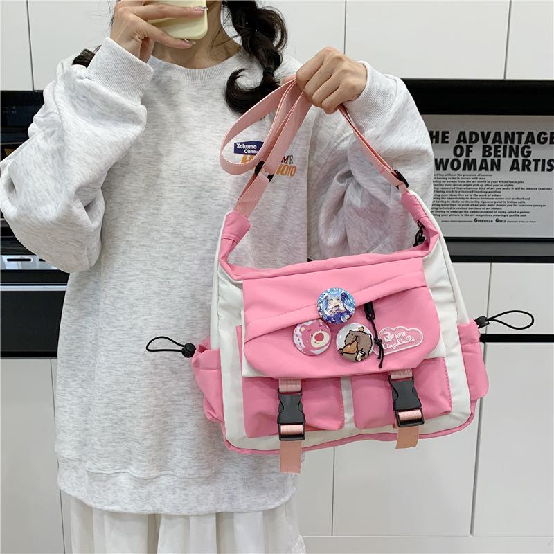 Student tutoring bag girl cute large capacity two-dimensional yuan bar pain bag casual versatile portable messenger bag One size чёрный
Student tutoring bag girl cute large capacity two-dimensional yuan bar pain bag casual versatile portable messenger bag One size чёрный