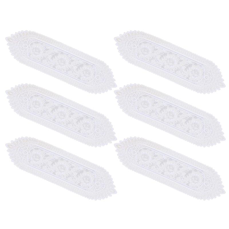 Crochet Floral Lace Tablecloth Set of 6 White Polyester Table Runners White Doilies for Parties Event Home Decoration 1
Crochet Floral Lace Tablecloth Set of 6 White Polyester Table Runners White Doilies for Parties Event Home Decoration 1