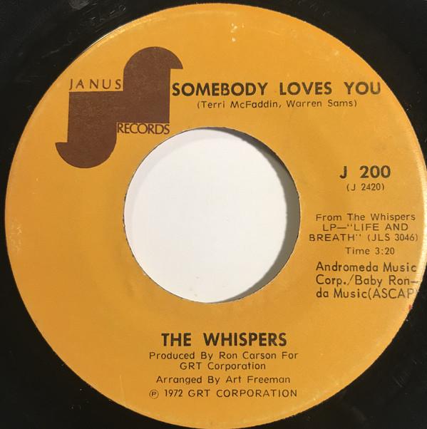 7inch Record WHISPERS - Somebody Loves You J200 Janus Records 1972 US Soul/Funk Used
7inch Record WHISPERS - Somebody Loves You J200 Janus Records 1972 US Soul/Funk Used