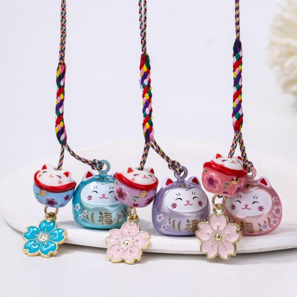 Милый кулон Lucky Cat, ремешок для телефона с изображением цветущей вишни, брелок Maneki Neko для женщин розовый
Милый кулон Lucky Cat, ремешок для телефона с изображением цветущей вишни, брелок Maneki Neko для женщин розовый