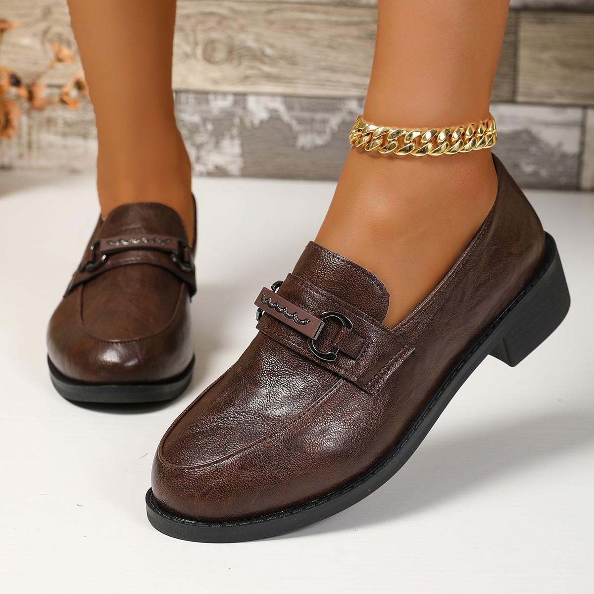 2025 new foreign trade one-pedal fashion versatile loafers low-heeled thick-heeled single shoes women s leather shoes women 43 темно-коричневого кольору
2025 new foreign trade one-pedal fashion versatile loafers low-heeled thick-heeled single shoes women s leather shoes women 43 темно-коричневого кольору