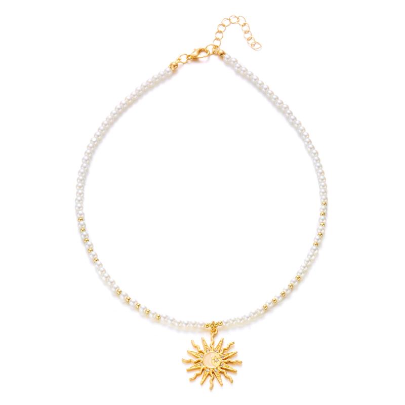Retro Golden-Toned Sun Pendant Necklace For Women Elegant Beaded Chain Choker Neck Statement Party Vintage Jewelry Gift білий
Retro Golden-Toned Sun Pendant Necklace For Women Elegant Beaded Chain Choker Neck Statement Party Vintage Jewelry Gift білий