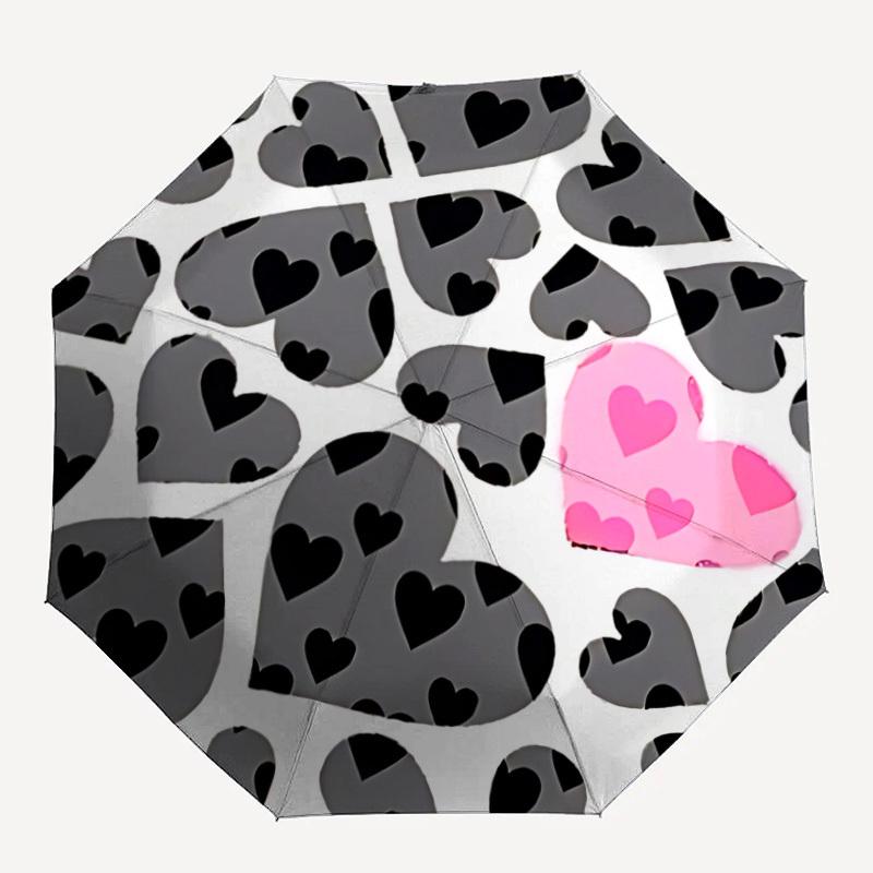 1pc Heart Print Automatic Open/Close Umbrella with Windproof, 8-Rib Sturdy Canopy, , Outdoor Accessory, Ideal for Gifts yy251117109
1pc Heart Print Automatic Open/Close Umbrella with Windproof, 8-Rib Sturdy Canopy, , Outdoor Accessory, Ideal for Gifts yy251117109