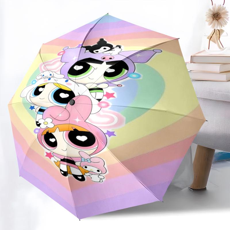 1pc The Powerpuff Girls pattern Umbrella Portable Folding Umbrella Iron Frame Hole Bone Structure Outdoor Home Umbrella
1pc The Powerpuff Girls pattern Umbrella Portable Folding Umbrella Iron Frame Hole Bone Structure Outdoor Home Umbrella