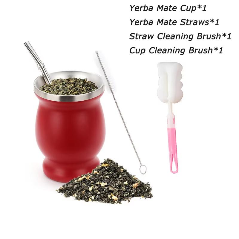Stainless Yerba Mate Cup Set Stainless Steel Gourd Modern Mate Cup Includes Yerba Mate Straw and Cleaning Brush Accessories червоний
Stainless Yerba Mate Cup Set Stainless Steel Gourd Modern Mate Cup Includes Yerba Mate Straw and Cleaning Brush Accessories червоний