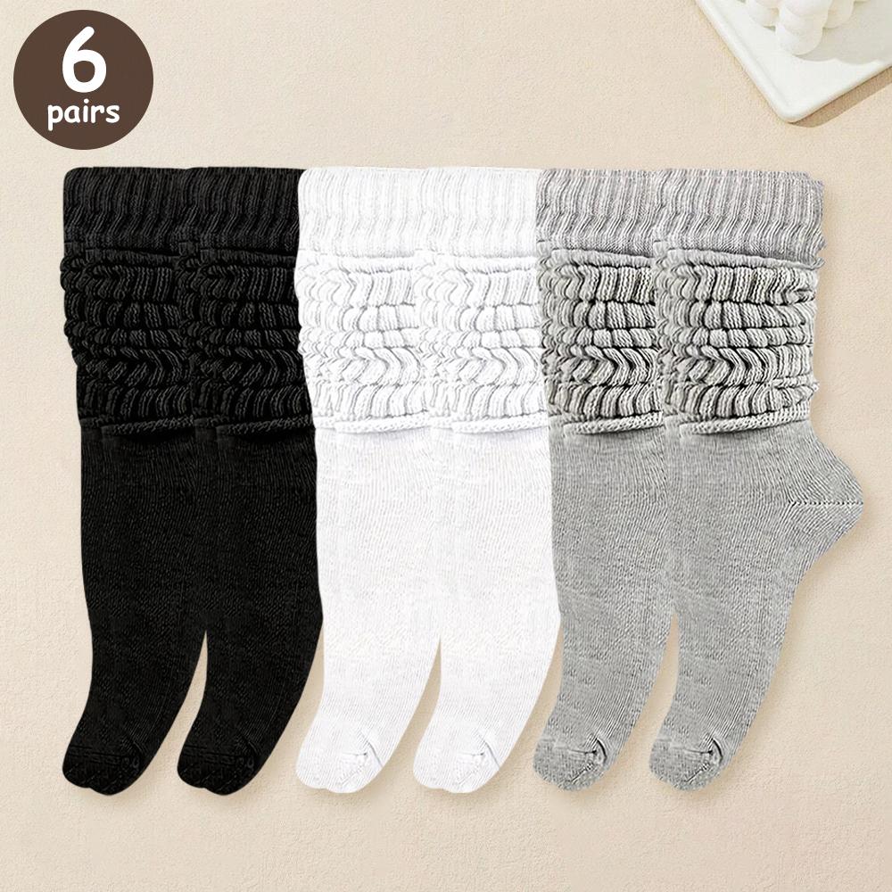 3/6 Pairs Women Mid-Calf Socks Thick Thermal Knit Calf Socks Cute Long Loose Slouch Socks Spring Autumn Winter Warm One Size
3/6 Pairs Women Mid-Calf Socks Thick Thermal Knit Calf Socks Cute Long Loose Slouch Socks Spring Autumn Winter Warm One Size