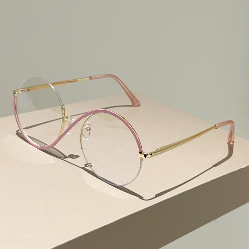 KAMMPT полуободковые круглые очки женские модные большие оптические оправы с блокировкой синего света модные шикарные фирменные дизайнерские очки
KAMMPT полуободковые круглые очки женские модные большие оптические оправы с блокировкой синего света модные шикарные фирменные дизайнерские очки