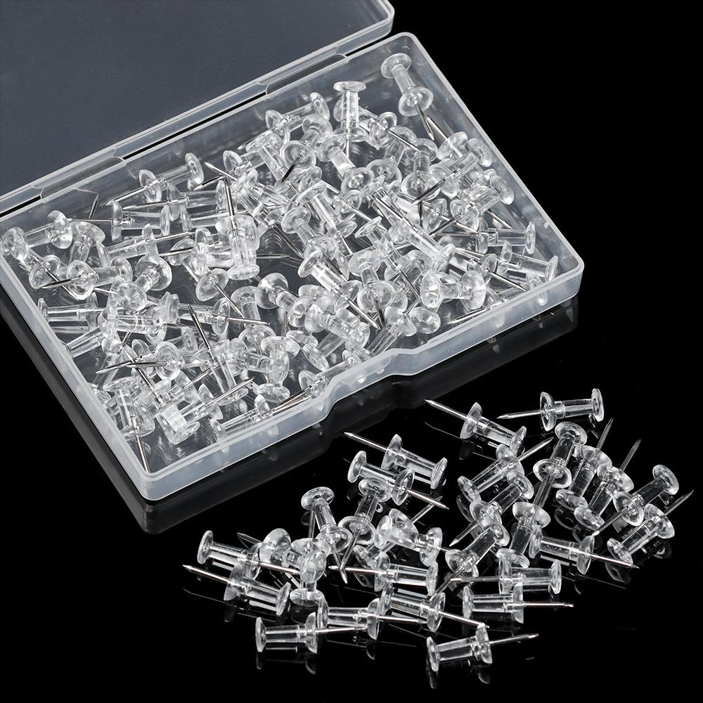 100 Pcs High Quality Plastic Buttons Pins Drawing Pins Push Pins Clear Push Pins Stationery Supplies
100 Pcs High Quality Plastic Buttons Pins Drawing Pins Push Pins Clear Push Pins Stationery Supplies